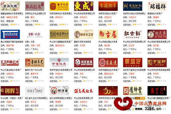 入驻红木云的部分品牌企业 入驻红木云的部分品牌企业