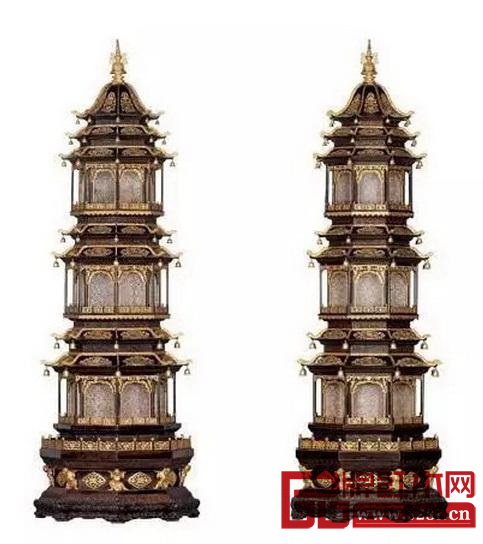 紫檀七重檐宝塔