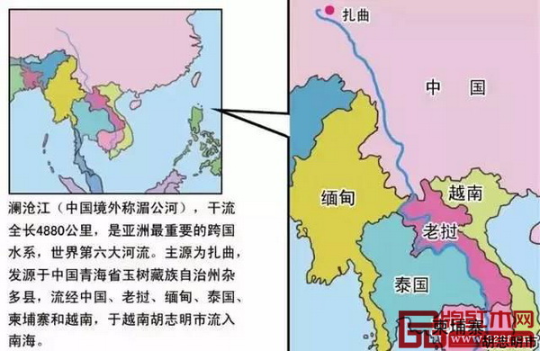 湄公河流经中国、老挝、缅甸、泰国、柬埔寨和越南 湄公河流经中国、老挝、缅甸、泰国、柬埔寨和越南