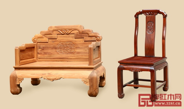 汉风华唐系列产品图，左为光身产品，右为成品