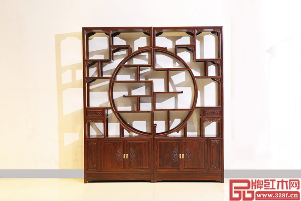 林木轩柬埔寨黑酸枝新品——《团圆博古架1.8米》