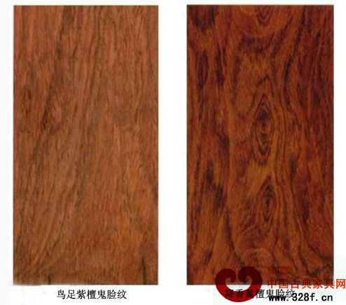 鸟足紫檀鬼脸纹vs降香紫檀鬼脸纹