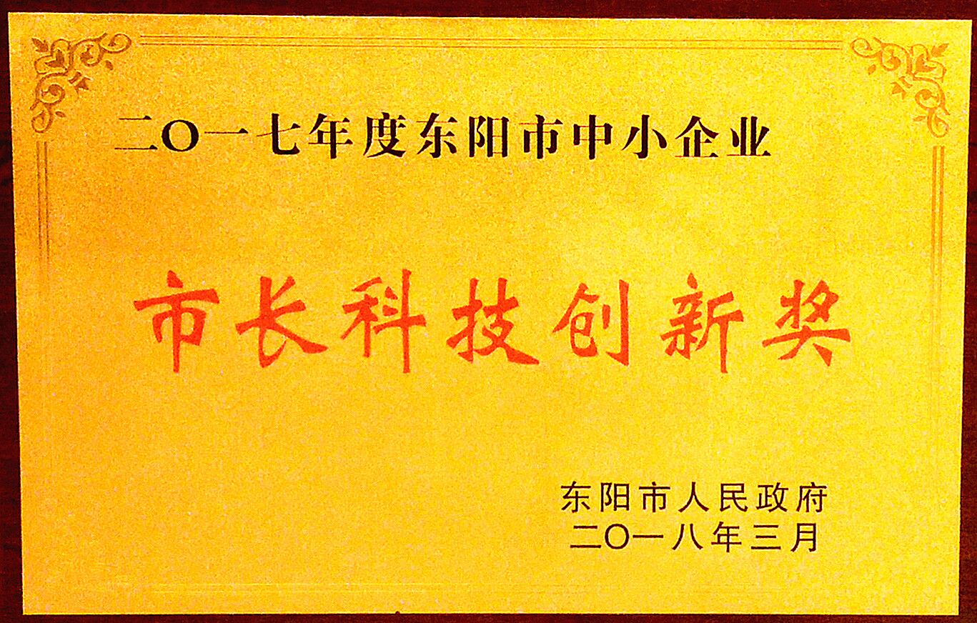 东阳市市长科技创新奖