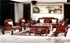 御乾堂 中式古典红木家具 大红酸枝 老红木 交趾黄檀 榫卯制作 客厅吉祥婚庆 喜事连连沙发13件套11件套