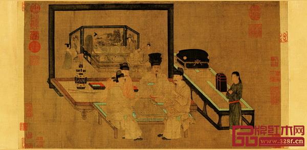 《重屏会棋图》