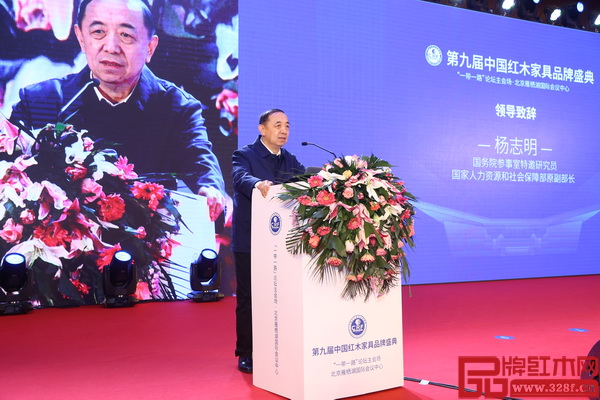 国务院参事室特邀研究员、国家人力资源与社会保障部原副部长杨志明出席盛典致辞 国务院参事室特邀研究员、国家人力资源与社会保障部原副部长杨志明出席盛典致辞