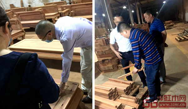 雅仕轩的客户在工厂零距离接触红木家具原貌 雅仕轩的客户在工厂零距离接触红木家具原貌