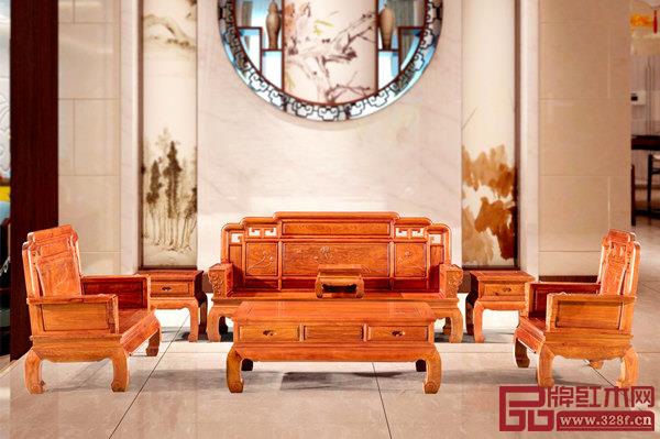 金隆红木《天姿二代雕荷花沙发》将在展会上亮相 金隆红木《天姿二代雕荷花沙发》将在展会上亮相
