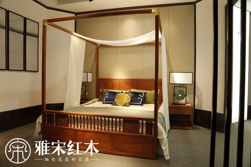 全缅甸花梨木床三件套怎么摆放？全缅甸花梨木床三件套有哪些讲究