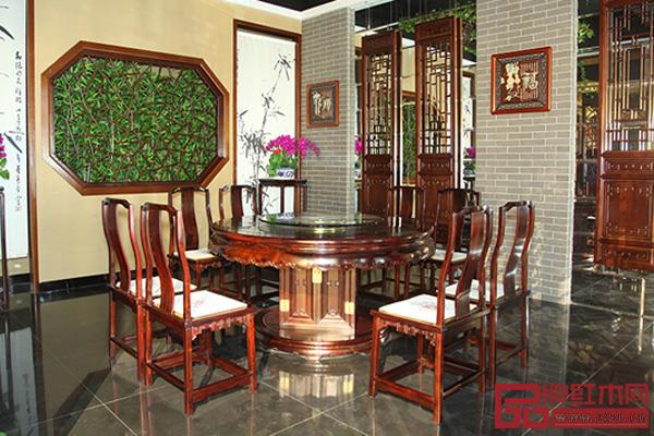 轩禾殿红木:酸枝木餐桌 轩禾殿红木:酸枝木餐桌