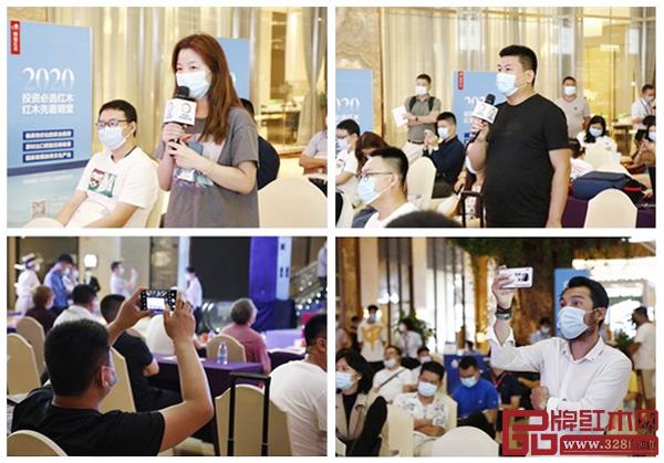 嘉宾们认真聆听彭亮教授的主题演讲，用手机记录下精彩内容，并在互动环节中积极提问