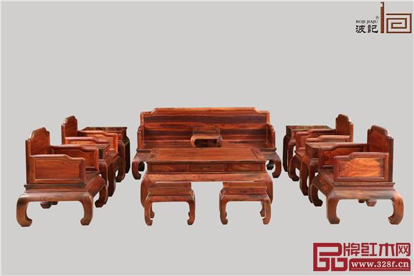 波记家具：明式独板沙发13件套