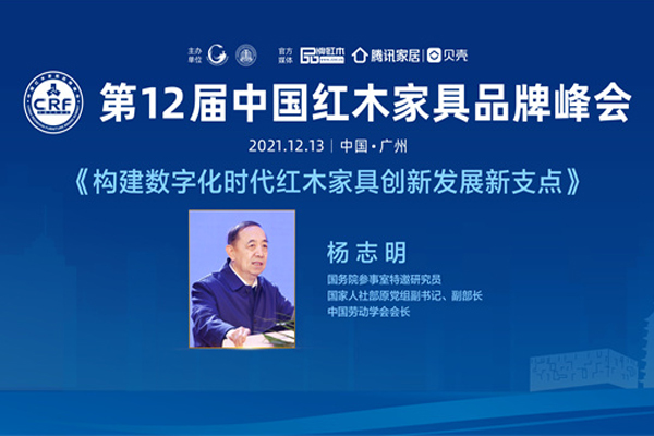 国务院参事室特邀研究员杨志明为红木品牌峰会视频致辞： 数字化是红木创新发展新支点