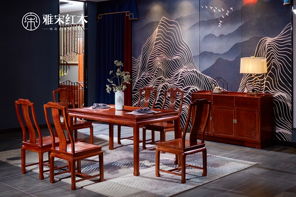 红木好物100|雅宋红木《明月方餐台》，散发雅致的烟火气