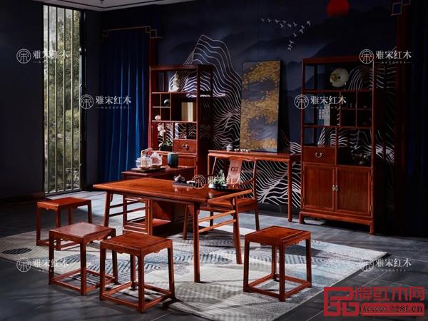 雅宋红木:1.33米宋式茶台 雅宋红木:1.33米宋式茶台