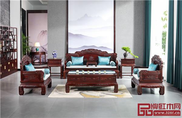 鼎顺红木《富贵吉祥沙发》 鼎顺红木《富贵吉祥沙发》
