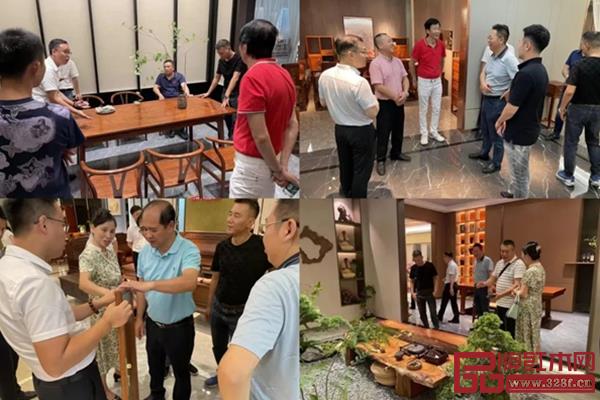 调研组参观雄业家具工厂与空中花园展厅并交流 调研组参观雄业家具工厂与空中花园展厅并交流