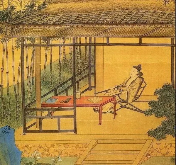 明 仇英 桐阴昼静图(局部)图片来自网络 明 仇英 桐阴昼静图(局部)图片来自网络